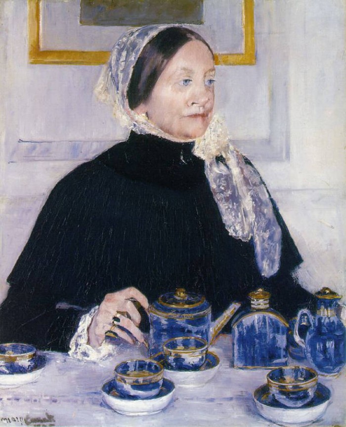 Mujer en la mesa del té («Lady at the Tea Table»), de Mary Stevenson Cassatt